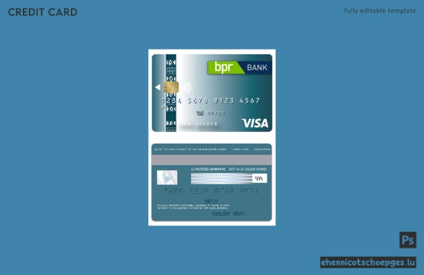 Beispielvorschau der BPR Bank Visa Classic Kreditkarte in Ruanda